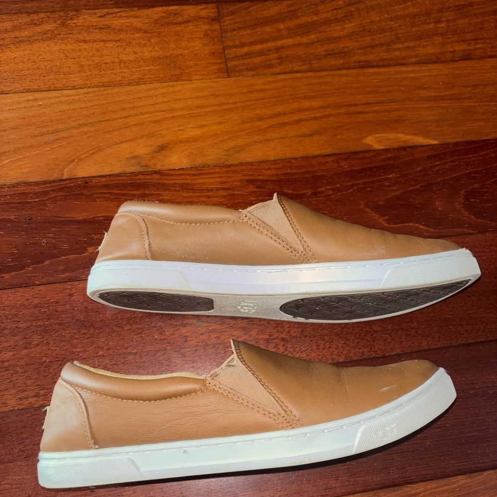 UGG Chestnut Leather Slip-On Sneakers - Picture 2 of 8